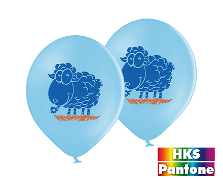 Luftballon PASTELL Ø 27 cm 2/2-farbig (HKS oder Pantone) zweiseitig bedruckt