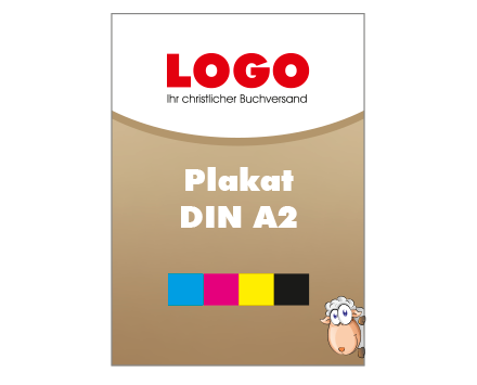 Plakat DIN A2 hoch (420 x 594 mm) einseitig 4/0-farbig bedruckt (Topseller)