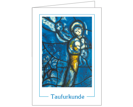 Taufurkunde – Motiv Marc Chagall (mit Dokumententeil)